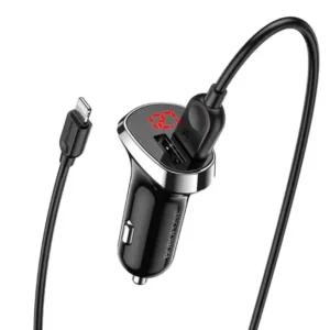 Автомобільний зарядний пристрій Borofone BZ15 Auspicious 12W 2USB 2.4A чорний