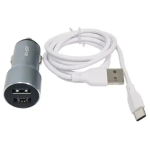 Автомобільний зарядний пристрій Aspor A931 Metal Fast Charge 2USB 2.4A сірий